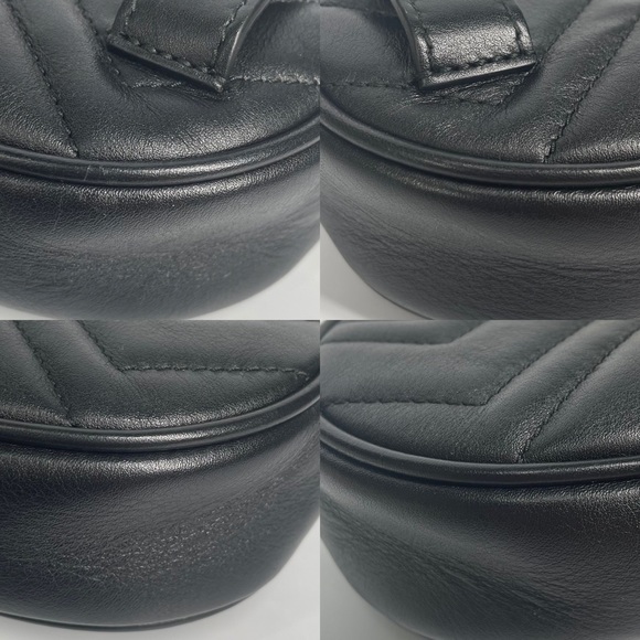 🔴SOLD🔴GUCCI Calfskin Matelasse GG Marmont Belt Bag - Picture 15 of 17